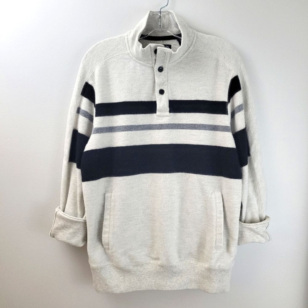 CHAPS by Ralph Lauren mock neck henley fleece sweater